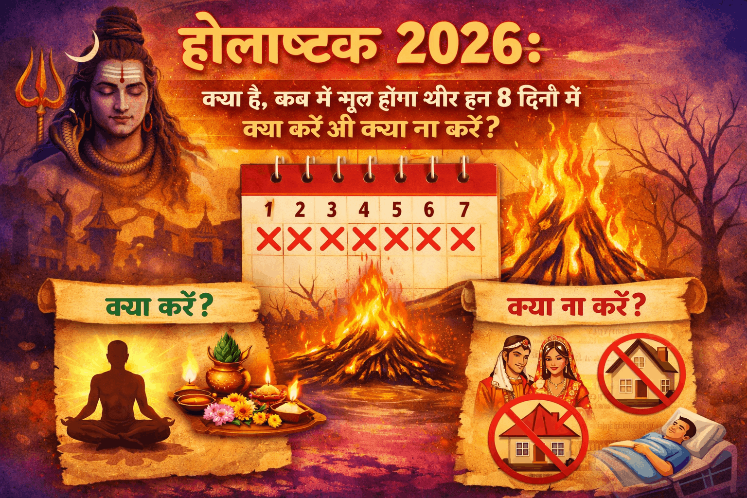 Holashtak 2026: Kya Hai, Kab Se Shuru Hoga aur In 8 Dino Mein Kya Karein aur Kya Na Karein?